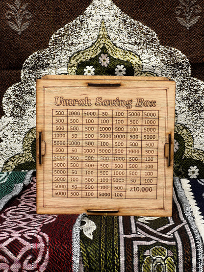 AZADI DEAL: 2 Umrah Saving Boxes + Free Prayer Mat Gift
